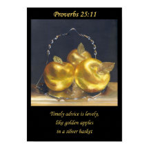 Goldene Äpfel. Christliches Poster A3