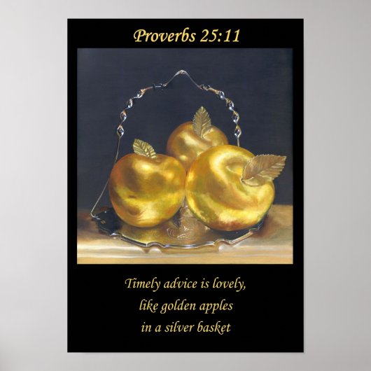 Goldene Äpfel. Christliches Poster A3 (Vorne)