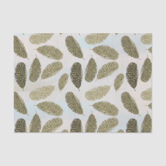 Goldene AquarellFedern Seidenpapier (Vorderseite)