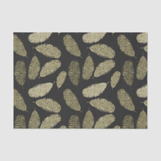 Goldene AquarellFedern Seidenpapier (Vorderseite)