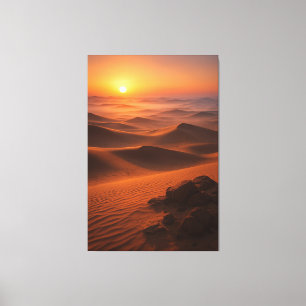 Goldene Arabische Wüsten-Dämmerung – Kino-Landscha Leinwanddruck