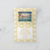 Goldene Art Deco Design Hochzeit Vielen Dank Dankeskarte (Innenseite)