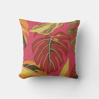 Goldene Art Deco Natur Tapete Kissen