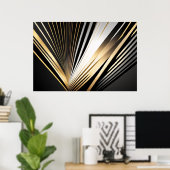 Goldene Art Deco Pracht Poster (Heimbüro)