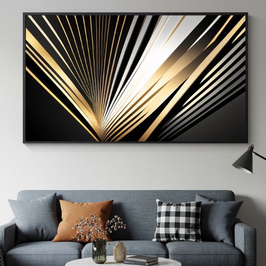 Goldene Art Deco Pracht Poster