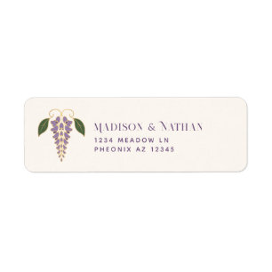 Goldene Art Nouveau Lila Wisteria Hochzeit