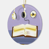 Goldene Audiobook vektorkunst-Ikone Keramik Ornament (Links)