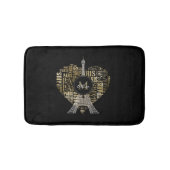 Goldene Aufschriften Paris des Eiffelturm-| im Badematte (Vorderseite)