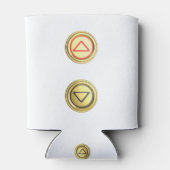 Goldene Aufzugsknöpfe für hoch und runter Dosenkühler (Rückseite)