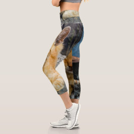 Goldene Augen Capri Leggings