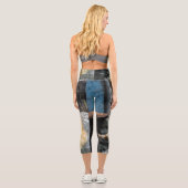 Goldene Augen Capri Leggings (Rückseite)