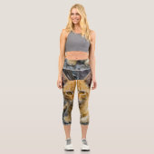 Goldene Augen Capri Leggings (Vorderseite)
