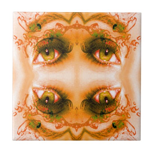 Goldene Augen Fliese (Vorderseite)