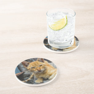 Goldene Augen Getränkeuntersetzer