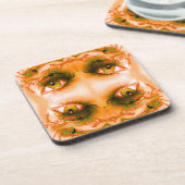Goldene Augen Getränkeuntersetzer (Linke Seite)