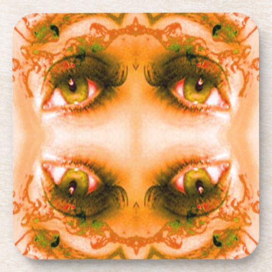 Goldene Augen Getränkeuntersetzer (Vorderseite)