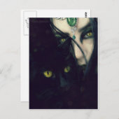 Goldene Augen Postkarte (Vorne/Hinten)