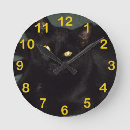 Goldene Augen Runde Wanduhr