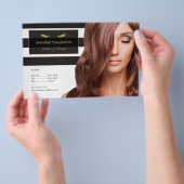 Goldene Augenblicke mit schwarzen und weißen Strei Flyer (Handgriff)