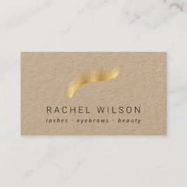 Goldene Augenlische Rustikale Kraftschminke Künstl Visitenkarte