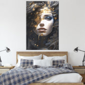 Goldene Aura Leinwanddruck (Insitu (Schlafzimmer))