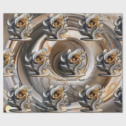 "Goldene Ausdrücke" Geschenkpapier (Flach)