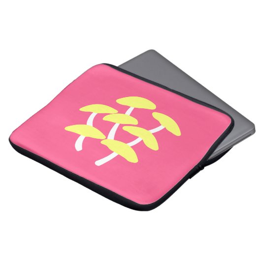 Goldene Austernpilz-Laptoptasche Laptopschutzhülle (Vorne Oben)