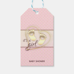 Goldene Baby-Abdruck-und Herz-Babyparty Geschenkanhänger