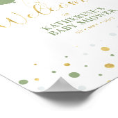 Goldene Balkone | Baby-Dusche Willkommen Poster (Ecke)