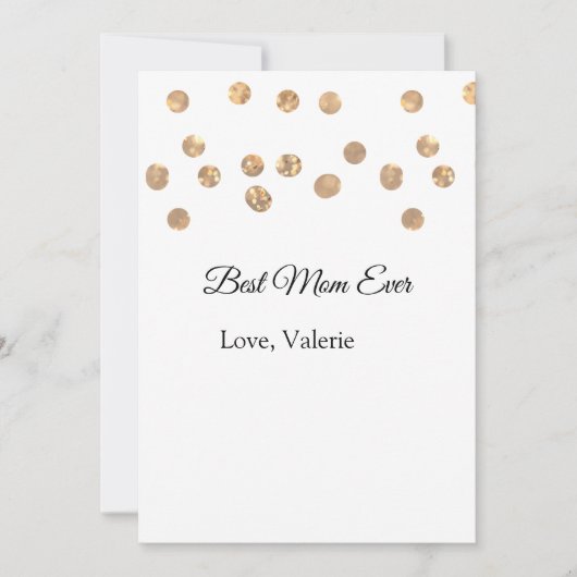 Goldene Bälle Glitzer Mama gibt Mutter je einen Na Einladung (Vorderseite)