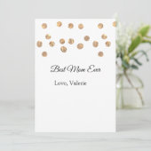 Goldene Bälle Glitzer Mama gibt Mutter je einen Na Einladung (Stehend Vorderseite)