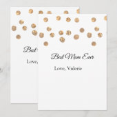 Goldene Bälle Glitzer Mama gibt Mutter je einen Na Einladung (Vorne/Hinten)