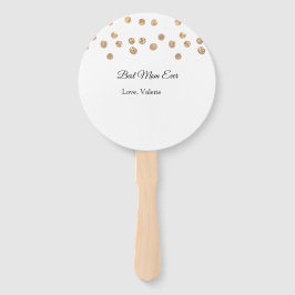 Goldene Bälle Glitzer Mama gibt Mutter je einen Na Fächer