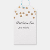 Goldene Bälle Glitzer Mama gibt Mutter je einen Na Geschenkanhänger (Rückseite)