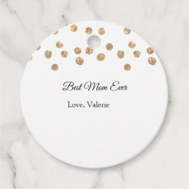 Goldene Bälle Glitzer Mama gibt Mutter je einen Na Geschenkanhänger