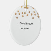 Goldene Bälle Glitzer Mama gibt Mutter je einen Na Keramik Ornament (Rechts)