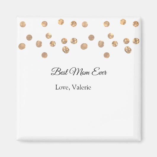 Goldene Bälle Glitzer Mama gibt Mutter je einen Na Magnet (Vorne)