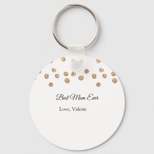 Goldene Bälle Glitzer Mama gibt Mutter je einen Na Schlüsselanhänger (Vorderseite)