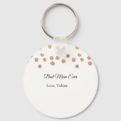 Goldene Bälle Glitzer Mama gibt Mutter je einen Na Schlüsselanhänger (Rückseite)