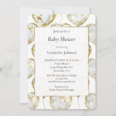 Goldene Balloons Babydusche Einladung (Vorderseite)