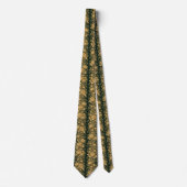 Goldene Barock-Blumen-Eleganz Krawatte (Vorderseite)