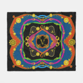 Goldene Barockkette: Elegantes Muster. Fleecedecke (Vorderseite (Horizontal))