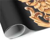 Goldene Barockschmuck Geschenkpapier (Rolleneckpunkt)