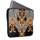Goldene Barockschmuck Laptopschutzhülle (Vorne Rechts)