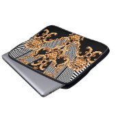 Goldene Barockschmuck Laptopschutzhülle (Vorne Knopf)