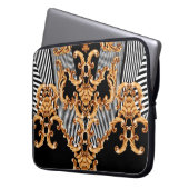 Goldene Barockschmuck Laptopschutzhülle (Vorderseite Links)