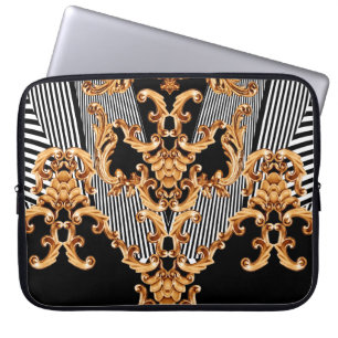 Goldene Barockschmuck Laptopschutzhülle