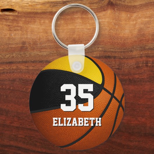 Goldene Basketballmannschaftsgeschenke Schlüsselanhänger (Rückseite)