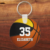 Goldene Basketballmannschaftsgeschenke Schlüsselanhänger (Vorderseite)