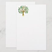 Goldene Bäume Briefpapier (Vorne/Hinten)